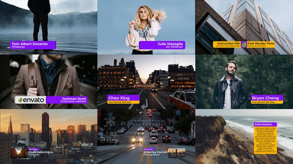 Modern Lower Thirds Video Displays template preview