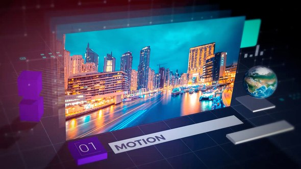 Videohive Isometric Slideshow 25420301 Video Displays template preview