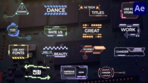 Videohive Hi Tech Titles for After Effects Titles template preview