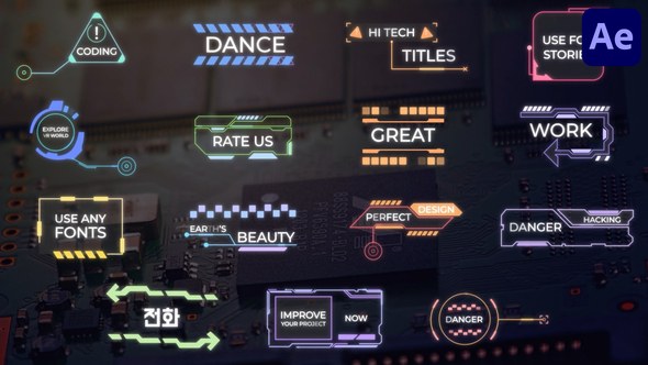 Videohive Hi Tech Titles for After Effects Titles template preview