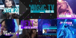 Music and Entertainment TV Broadcast Pack Video Displays template preview