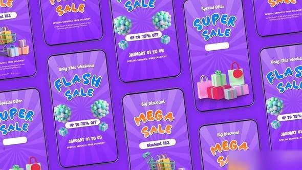 Videohive Flash Sale Instagram Story Product Promo template preview
