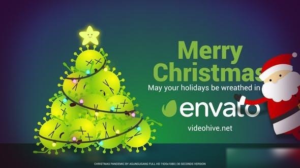 Videohive Christmas Pandemic Logo Stings template preview