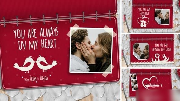 Videohive Valentine Booklet Openers template preview