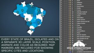 Brazil Map Kit Video Displays template preview