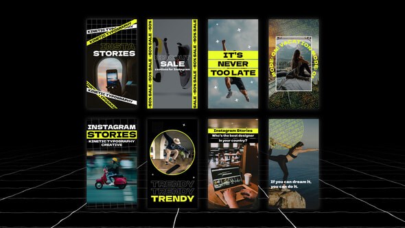 Videohive Kinetic Instagram Stories | AE Titles template preview
