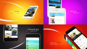 Phone 8 Modular App Intro Video Displays template preview