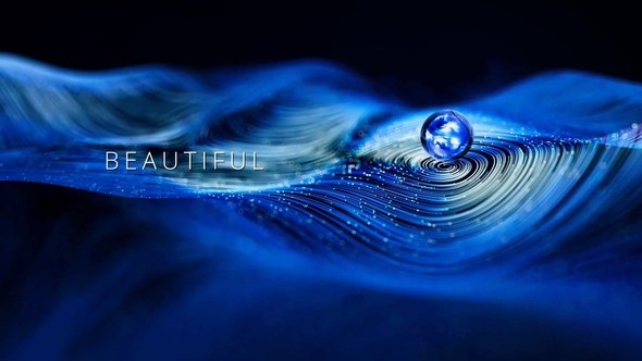 Videohive Curled Particles Titles template preview