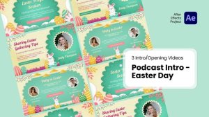 Videohive Intro/Opening - Podcast Intro Easter Day After Effects Template Easter template preview