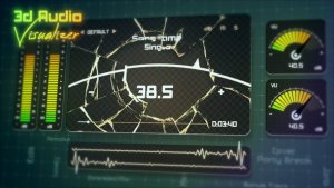 Videohive 3D Audio Visualizer - Broken VU Display Elements template preview