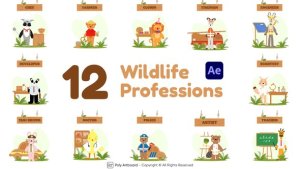 Videohive Wildlife Professions For After Effects Elements template preview
