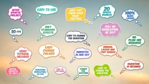 Videohive 20 Speech Bubbles Elements template preview