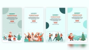 Videohive Happy Merry Christmas Instagram Stories Template Elements template preview
