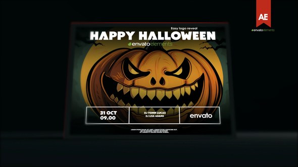Videohive Halloween Logo Card Logo Stings template preview