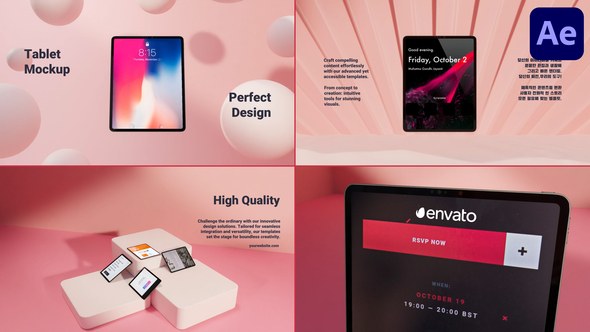 Videohive Tablet Mockup for After Effects Openers template preview