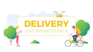 Videohive Delivery Flat Animated Concepts Pack Product Promo template preview