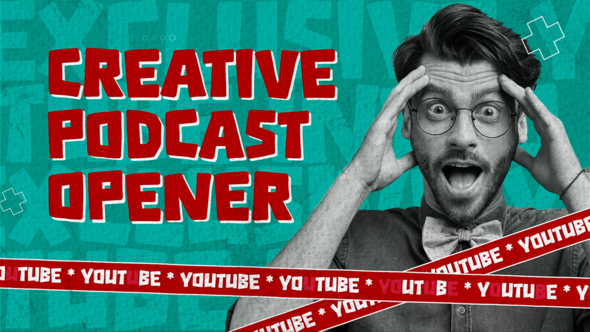 Videohive Podcast Opener 56507083 Video Displays template preview