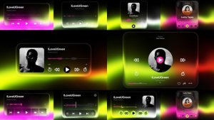 Glass Audio Visualizer Elements template preview