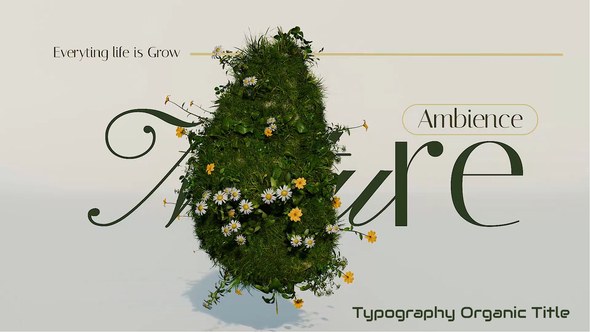 Videohive Typography Organic Title Titles template preview