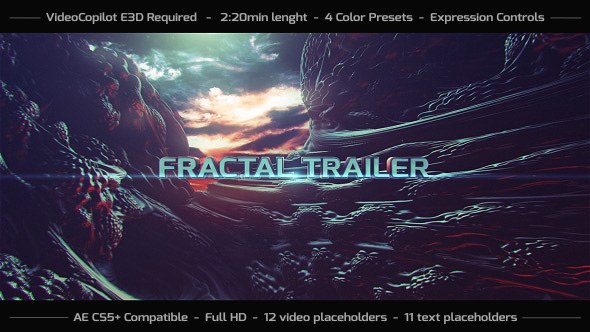 Fractal Trailer Video Displays template preview