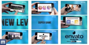 Mobile Game Trailer Video Displays template preview