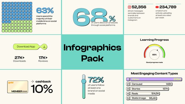 Videohive Infographics Pack 58550604 Infographics template preview