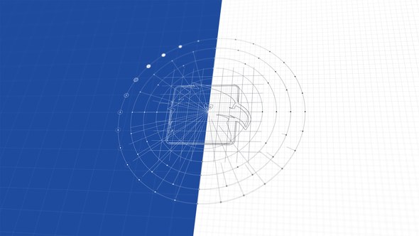 Videohive Blueprint Grid Logo Reveal Logo Stings template preview