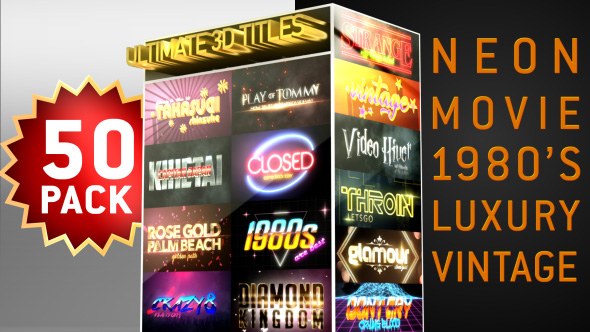 Videohive Ultimate Youtube 3D Titles Logo Openers Pack Logo Stings template preview