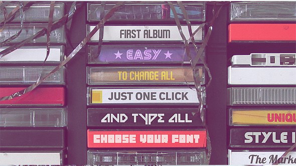 Videohive Cassette Fever Openers template preview