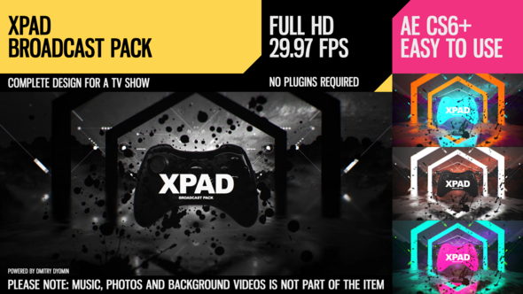 XPaD (Broadcast Pack) Video Displays template preview