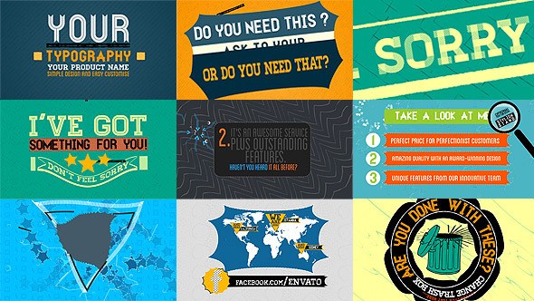 Videohive Elastic Typography Openers template preview
