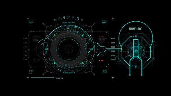Videohive HUD700 Hand Scanners 3 Elements template preview