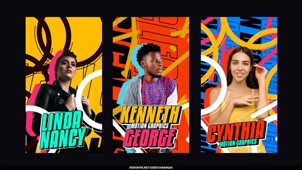 Videohive Animated Motion Poster Stories Openers template preview