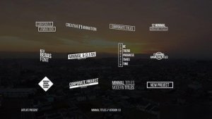 Videohive Minimal Titles 1.0 | After Effects 48990977 Titles template preview