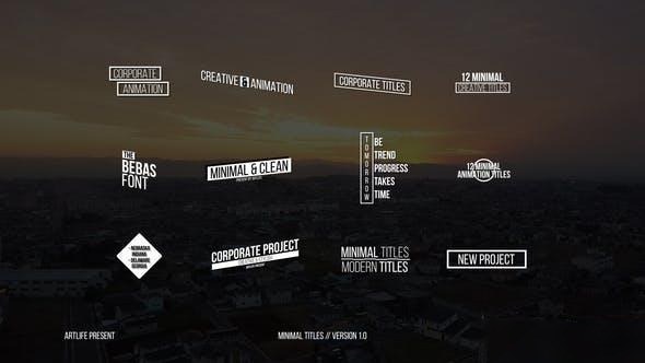 Videohive Minimal Titles 1.0 | After Effects 48990977