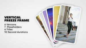 Videohive Vertical Freeze Frame Openers template preview
