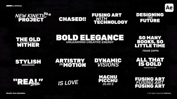 Videohive Kinetic Text Animation | AE 57441616 Titles template preview