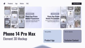 Videohive App Phone Element 3D Product Promo template preview