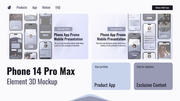 Videohive App Phone Element 3D Product Promo template preview