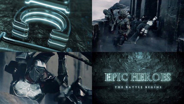 Videohive Dark Epic Metal Trailer Titles template preview