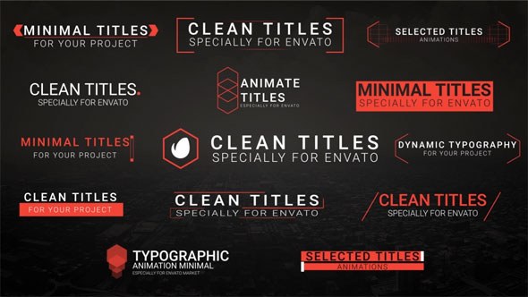 Clean Titles Video Displays template preview