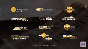 Videohive Bold Italic Titles | After Effects Titles template preview