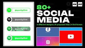 Videohive Social Media Buttons | AE Titles template preview