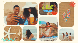 Brush Split Screen Video Displays template preview