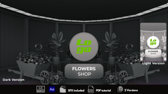 Videohive Flowers Shop Logo Stings template preview
