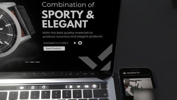 Videohive iPhone 14 And Laptop Macbook Mockup