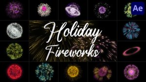 Videohive Holiday Fireworks for After Effects Elements template preview