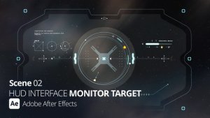 Videohive HUD Interface Monitor Target 02 Ae Infographics template preview