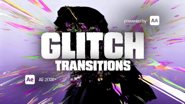 Videohive Glitch Transitions Pack: Modern Glitch Cuts for After Effects Elements template preview