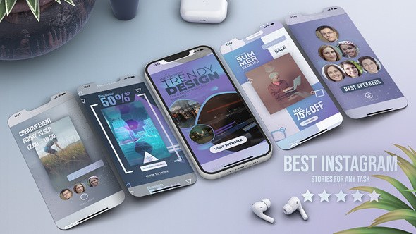 Videohive Vertical Photo Vedeo Slideshow Reel Product Promo template preview
